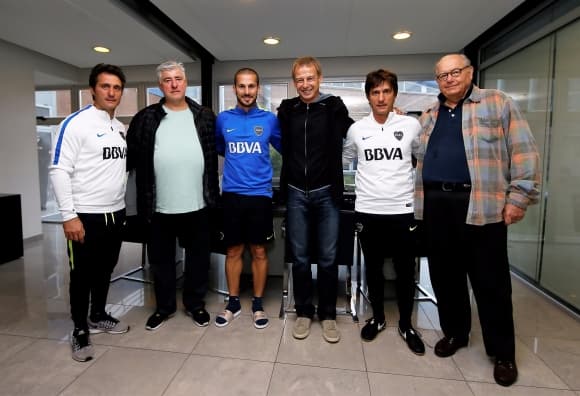 Barros Schelotto, Jurgen Klinsmann, Sigi Schmid Boca Juniors