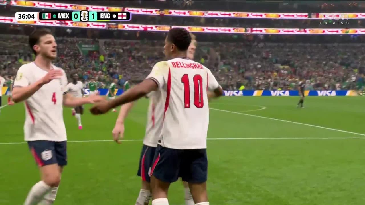 ¡Gol de Inglaterra! Bellingham apaga el estadio con el 0-1