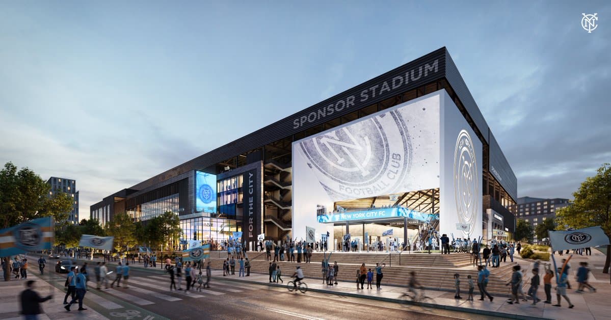 El futuro estadio de NYCFC en Queens.