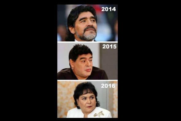 ¿Quién no recuerda la imagen de Diego Maradona con un look un poco...extraño?