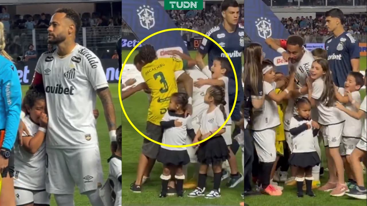 ¡Qué imagen! Niña rompe en llanto al conocer a Neymar: "Te amo"