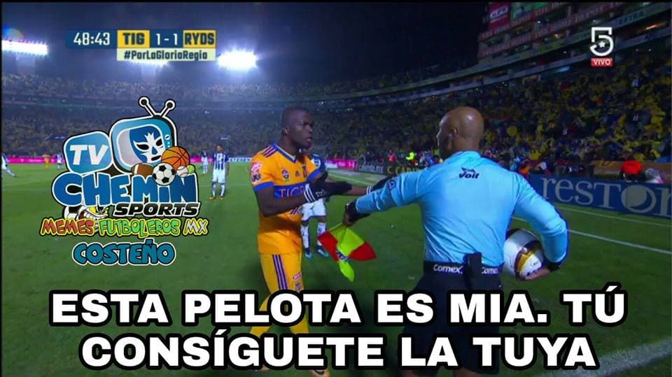 Tigres y Monterrey empataron a 1 gol en el Juego de Ida de la Gran Final del Apertura 2017 y los memes no se hicieron esperar.
