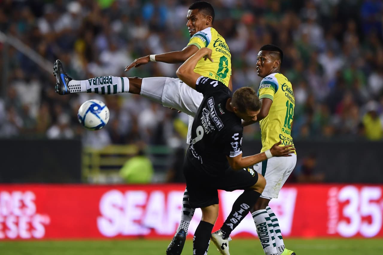 Con goles de Macías, Mena, Furch y Castillo, León y Santos empataron en la Fecha 7 del Apertura 2019.