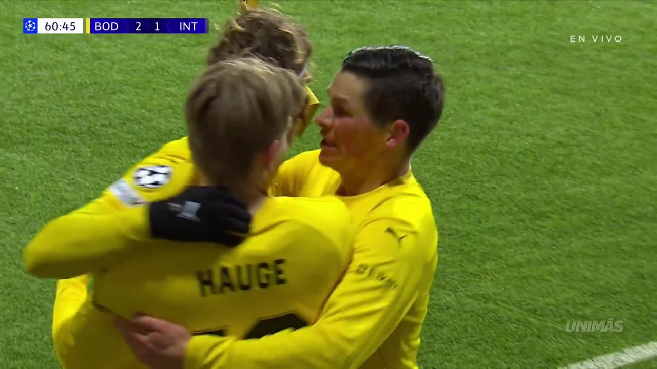 Gol del Bodo, Gol de Jens Petter Hauge, Bodo vs. Inter, 2-1