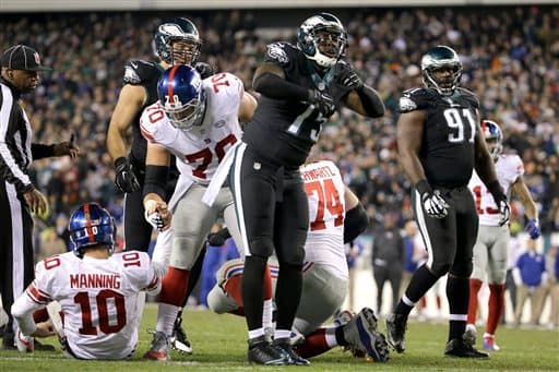 Los Eagles consiguieron quitarle las aspiraciones a los Giants de ponerse en la cima de la Este NFC al igualar su marca de 3-3 con marcador, en Lunes por la Noche, de 27-7; y estas fueron las tomas de la noche.