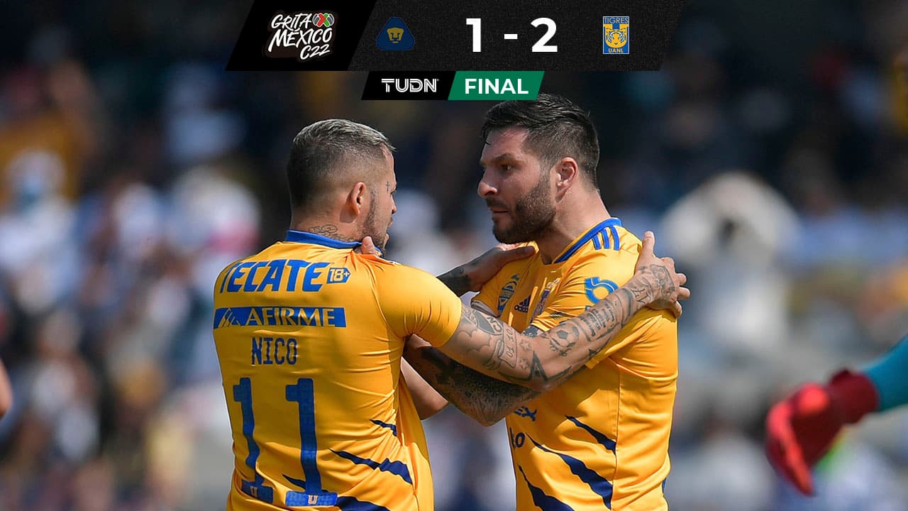 Tigres le da la vuelta a Pumas y los deja sin liderato
