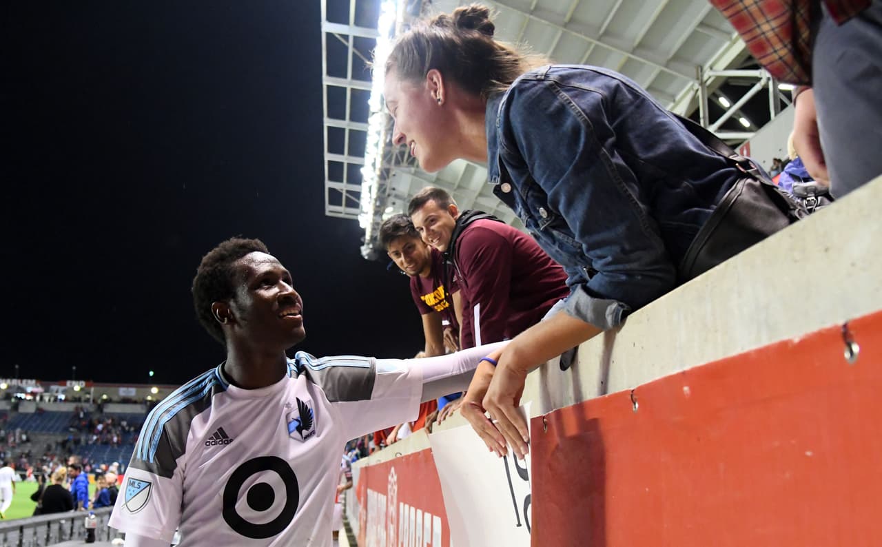 El ghanés Abu Danladi fue el autor de los dos tantos de la esperada victoria de Minnesota United ante Chicago Fire. (USA Today Images)