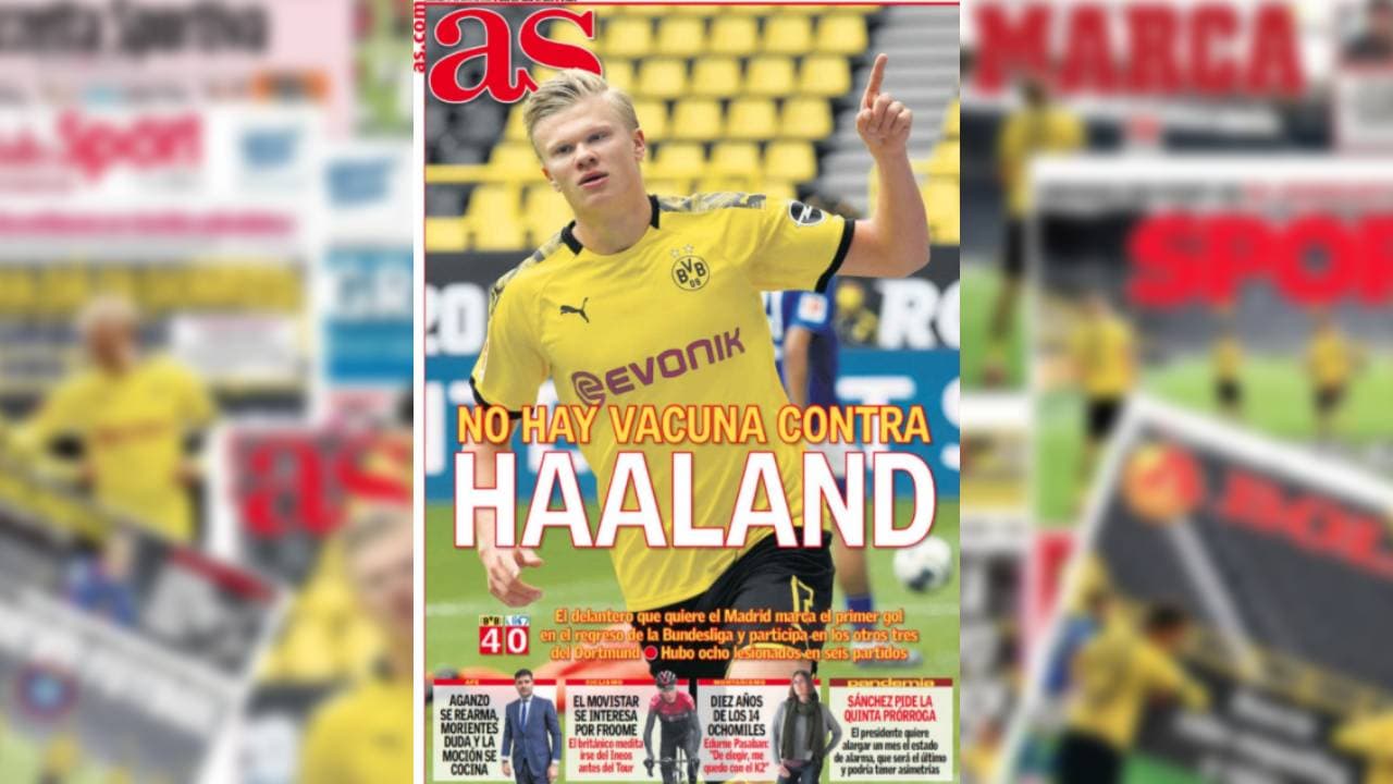 El ingenioso título del Diario AS: 'No hay vacuna contra Haaland'.