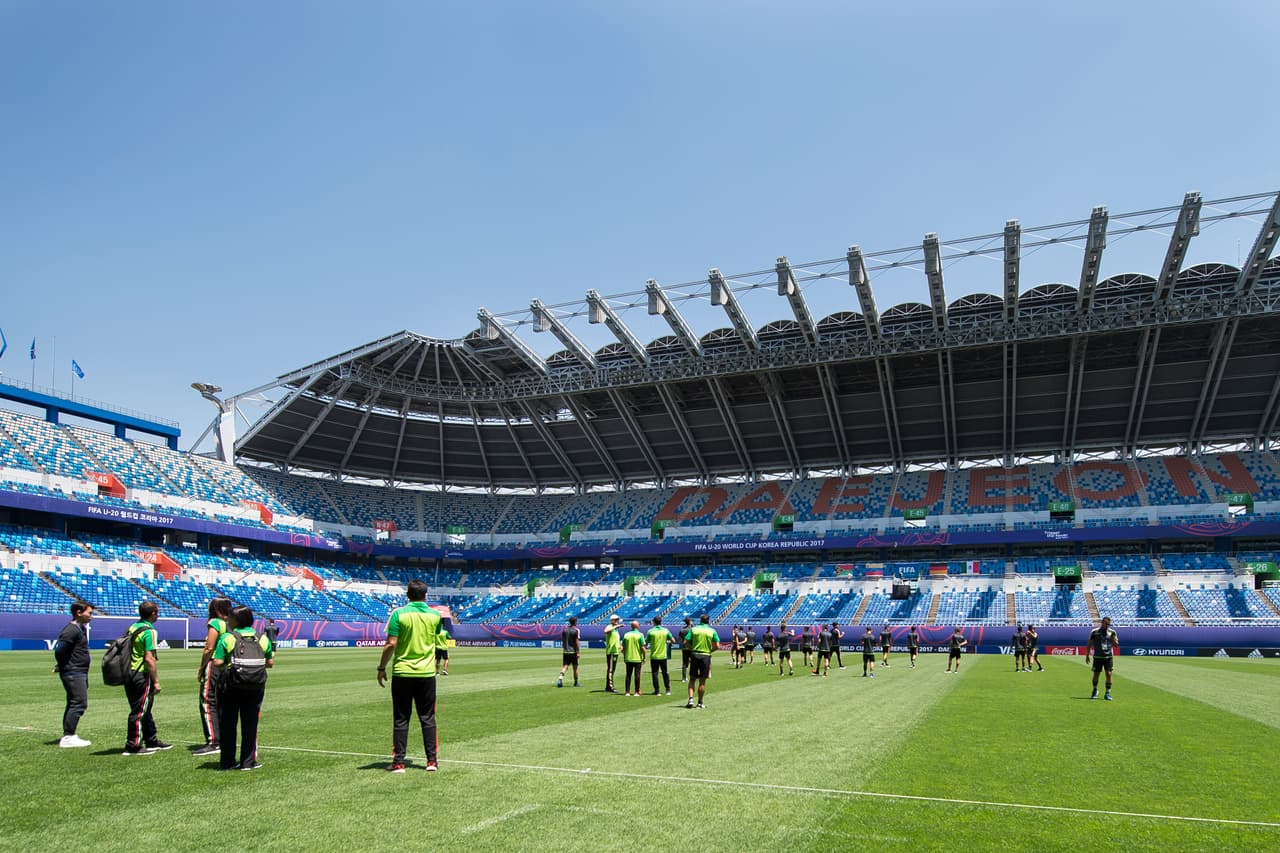 El segundo partido en el estadio de Daejeon será contra Alemania el martes en partido a segunda hora.