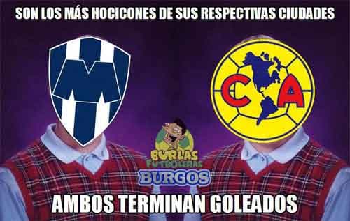 Las respectivas goleadas sufridas por América y Monterrey fueron el pretexto perfecto para que las redes sociales se llenaran de divertidos Memes. Aquí los mejores.