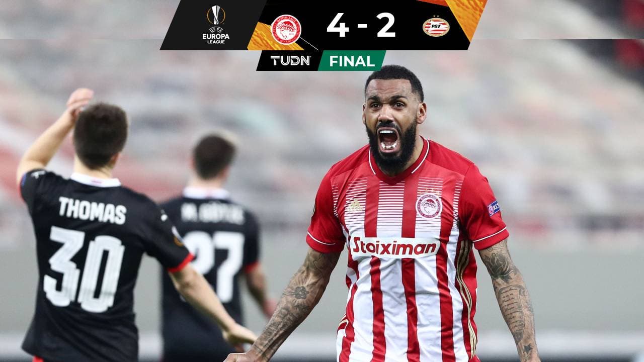 Olympiakos noquea al PSV de Erick Gutiérrez en Europa League