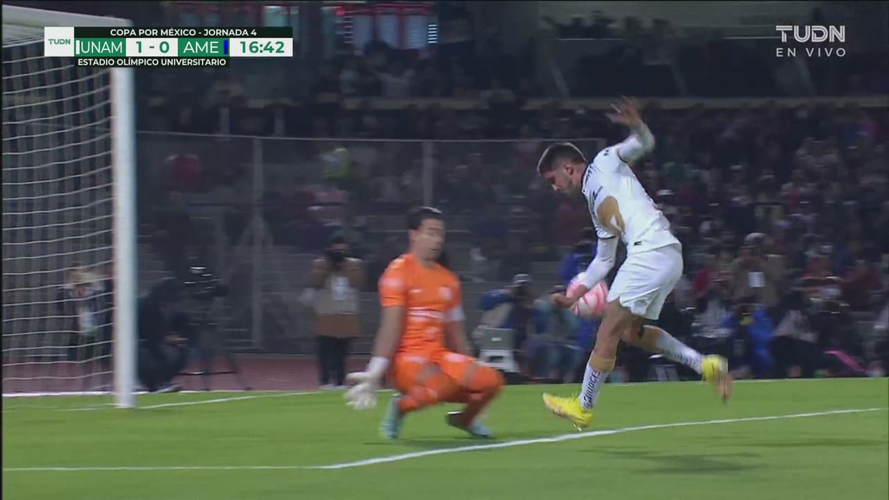 ¡Definición perfecta! Del Prete consigue el 1-0 de Pumas ante América