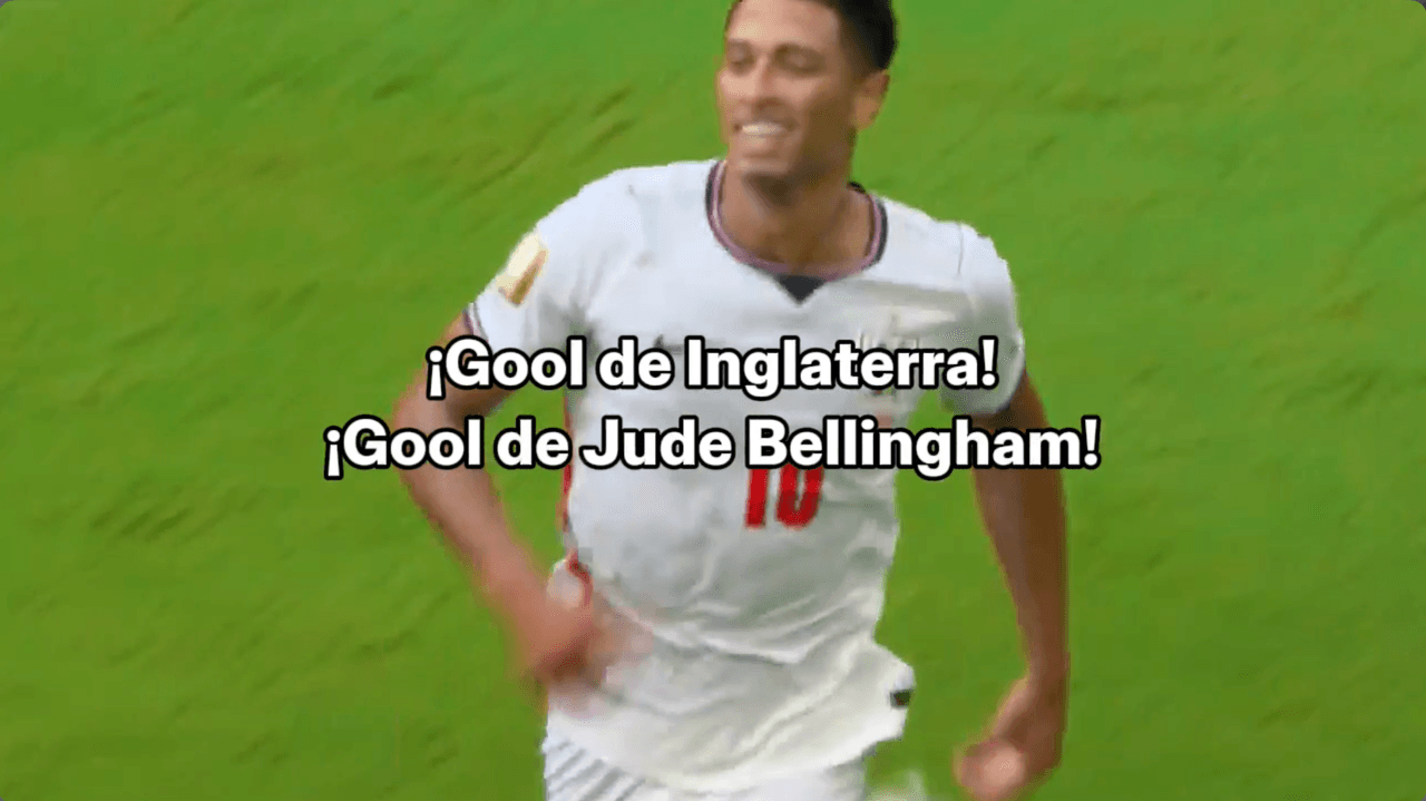 ¡Gol de Inglaterra! ¡Gol de Jude Bellingham! ¡Hermoso golazo!