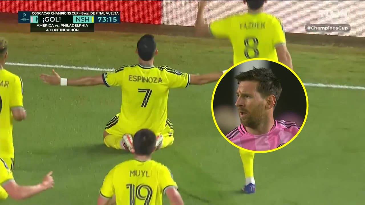 ¡Messi en apuros! Gol de Espinoza para Nashville que complica al Inter