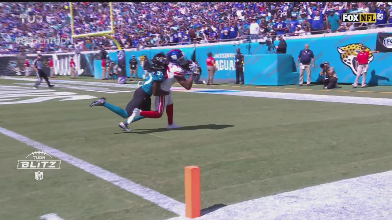 ¡Vaya recepción! Daruis Slayton pone adelante a los Giants con la atrapada