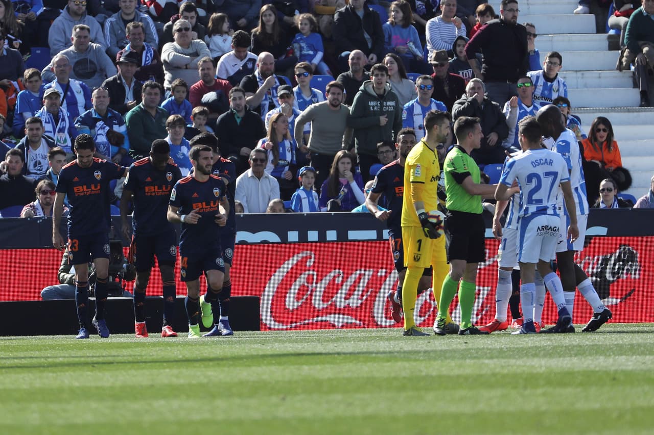 Leganés, que tuvo de suplente al mexicano Diego Reyes, salvó la igualdad 1-1 contra Valencia de local en el partido de la Jornada 25 de la Liga de España.