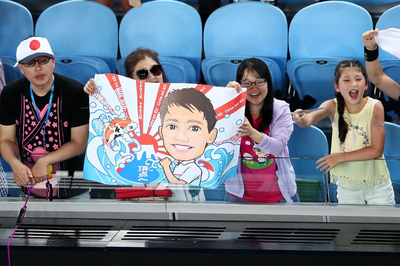 El apoyo para Nishikori fue constante y eso sin duda pesó para que el japonés supiera levantarse.