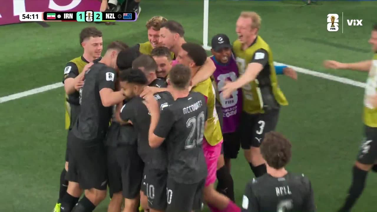 ¡El doblete de Elijah Just de Nueva Zelanda vs. Irán en el Mundial 2026!