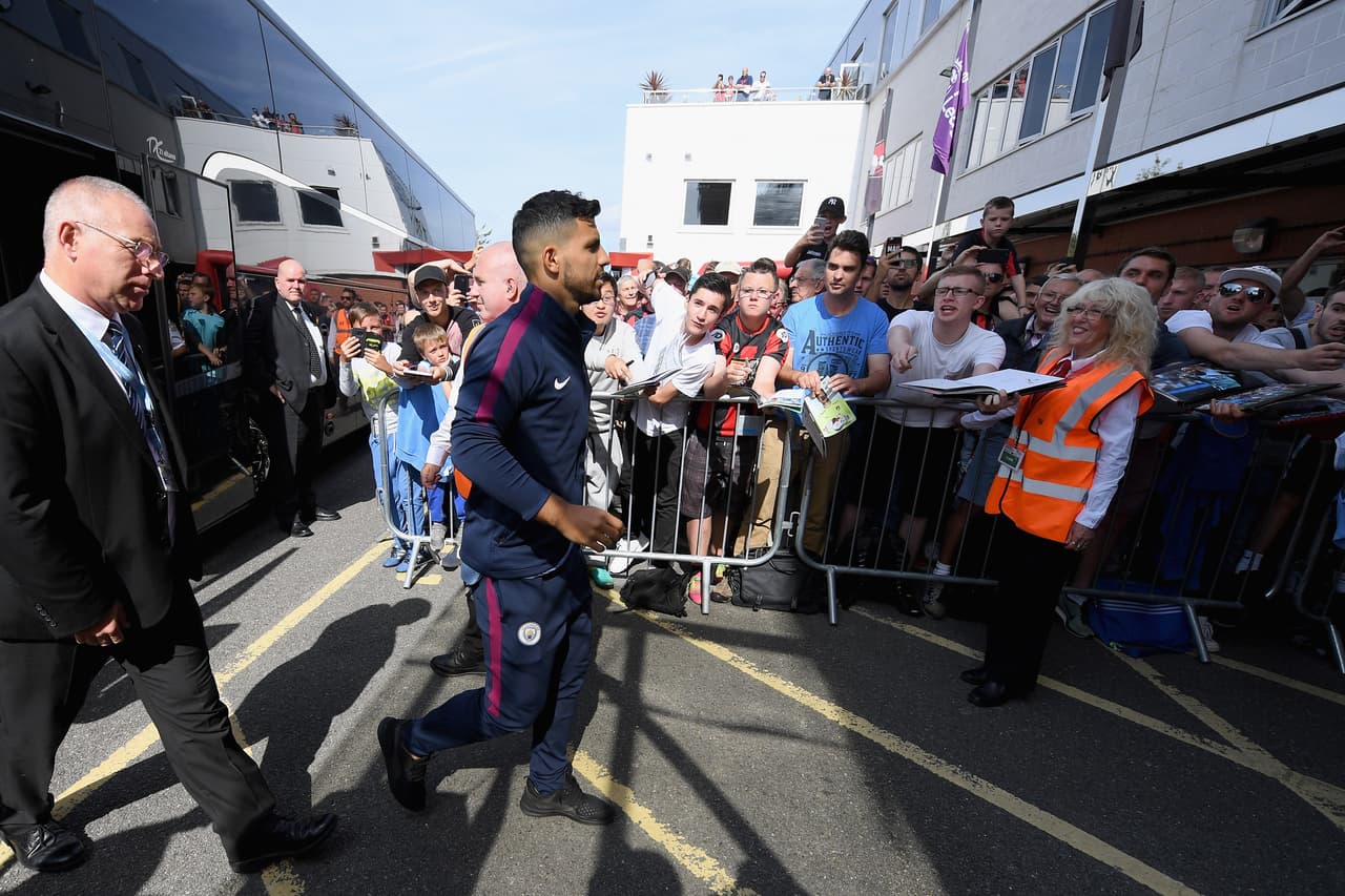 Agüero llegó como suplente en el partido en el que su equipo fue visitante.