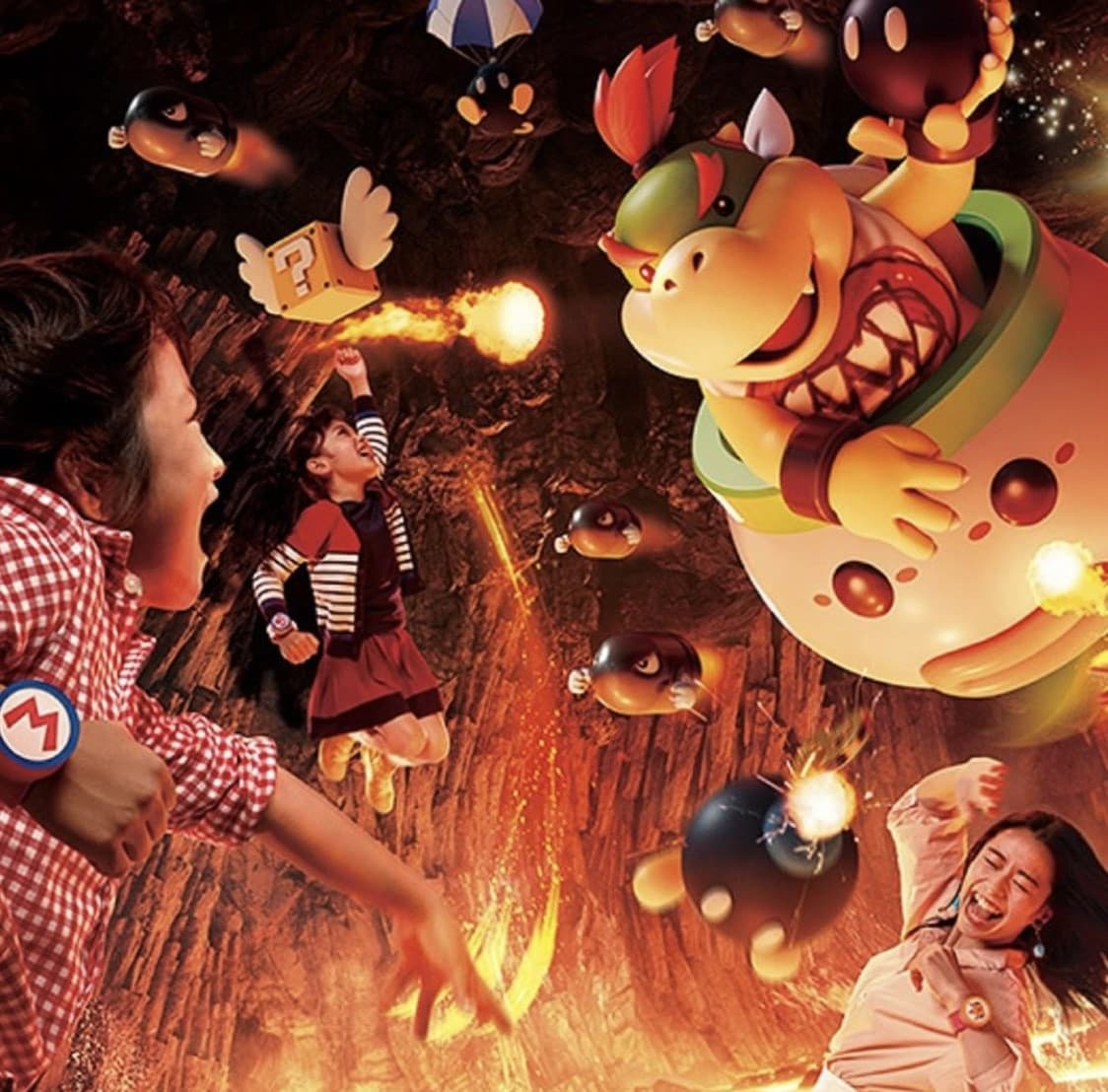 Durante la atracción las personas portarán gafas de realidad virtual enganchadas a una gorra roja como la de Mario.
<br>