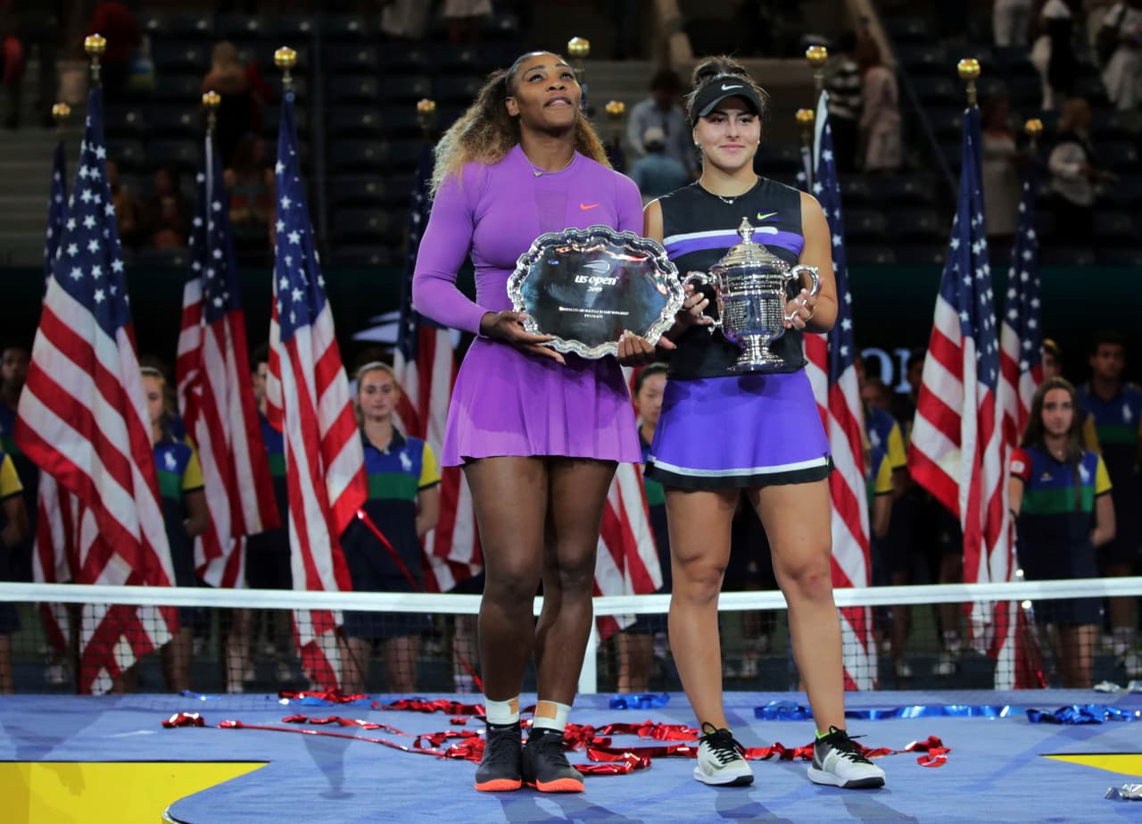 Antes de que naciera Bianca Andreescu, Serena Williams ya levaba trofeos de torneos grandes a sus vitrinas.