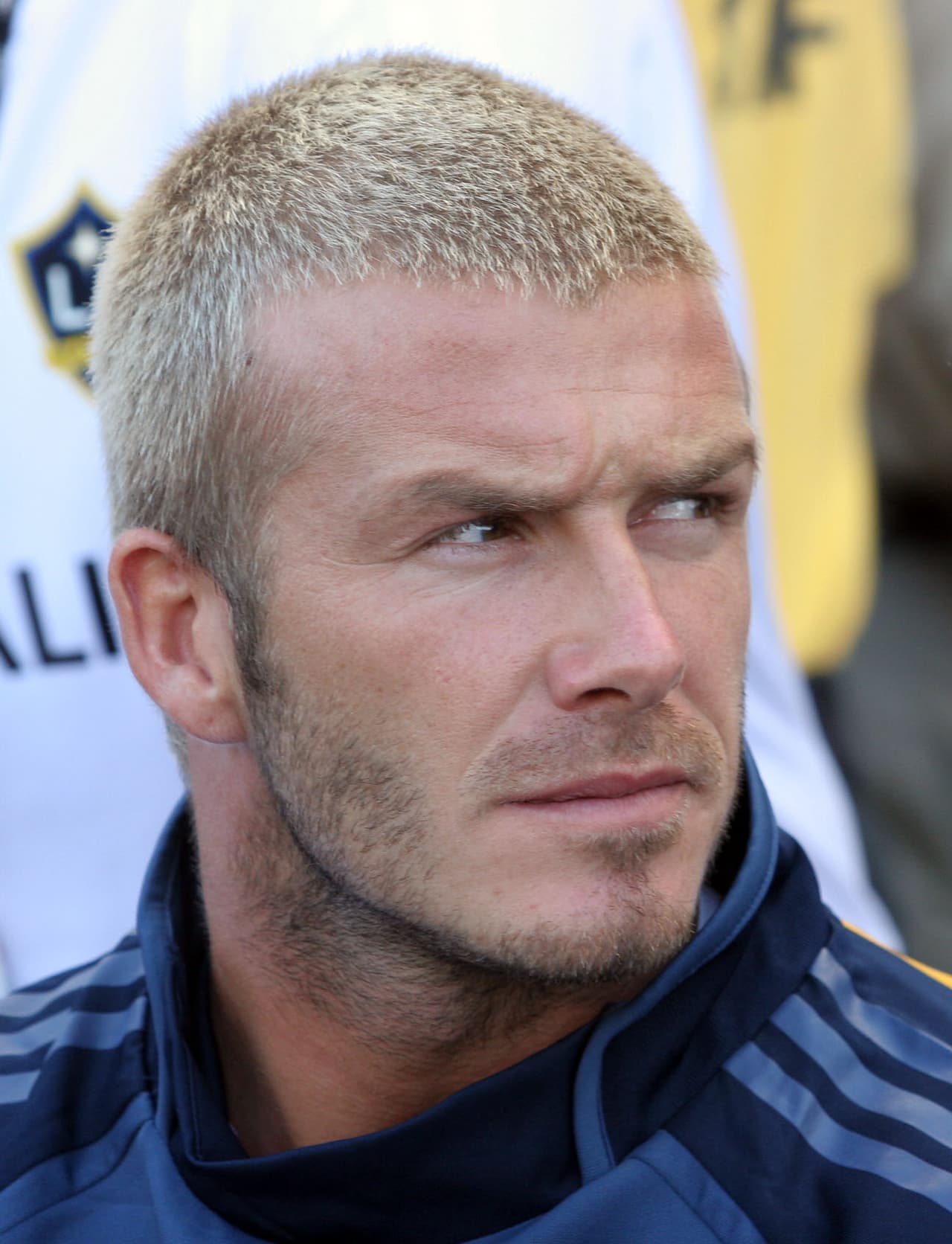 David Beckham llegó a LA Galaxy en el verano de 2007 con el pelo muy corto.