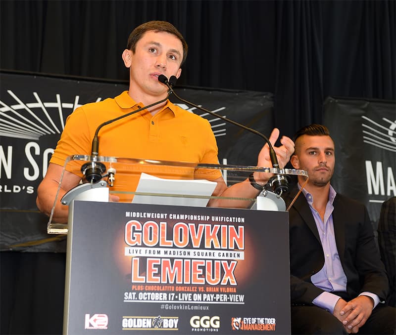 “Es una gran historia para todos, prometo un gran show”, comentó Golovkin