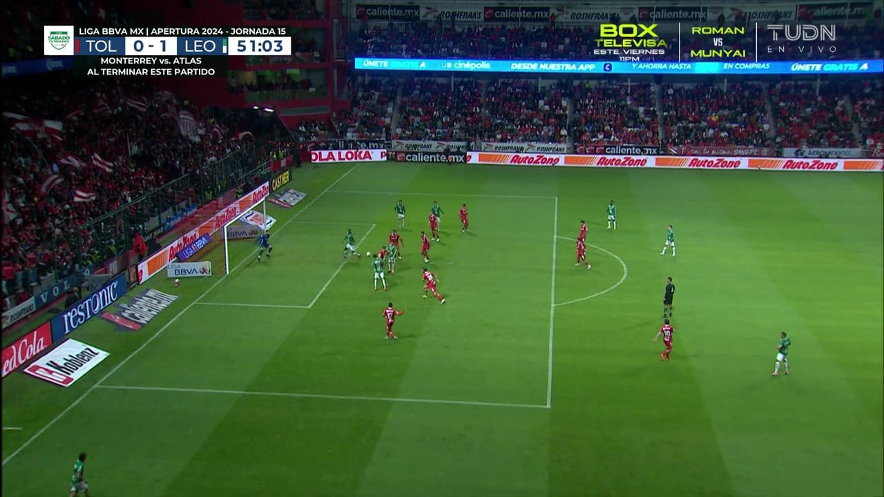 ¡Gol del León anulado! Tras el rebote Barreiro estaba en fuera de juego