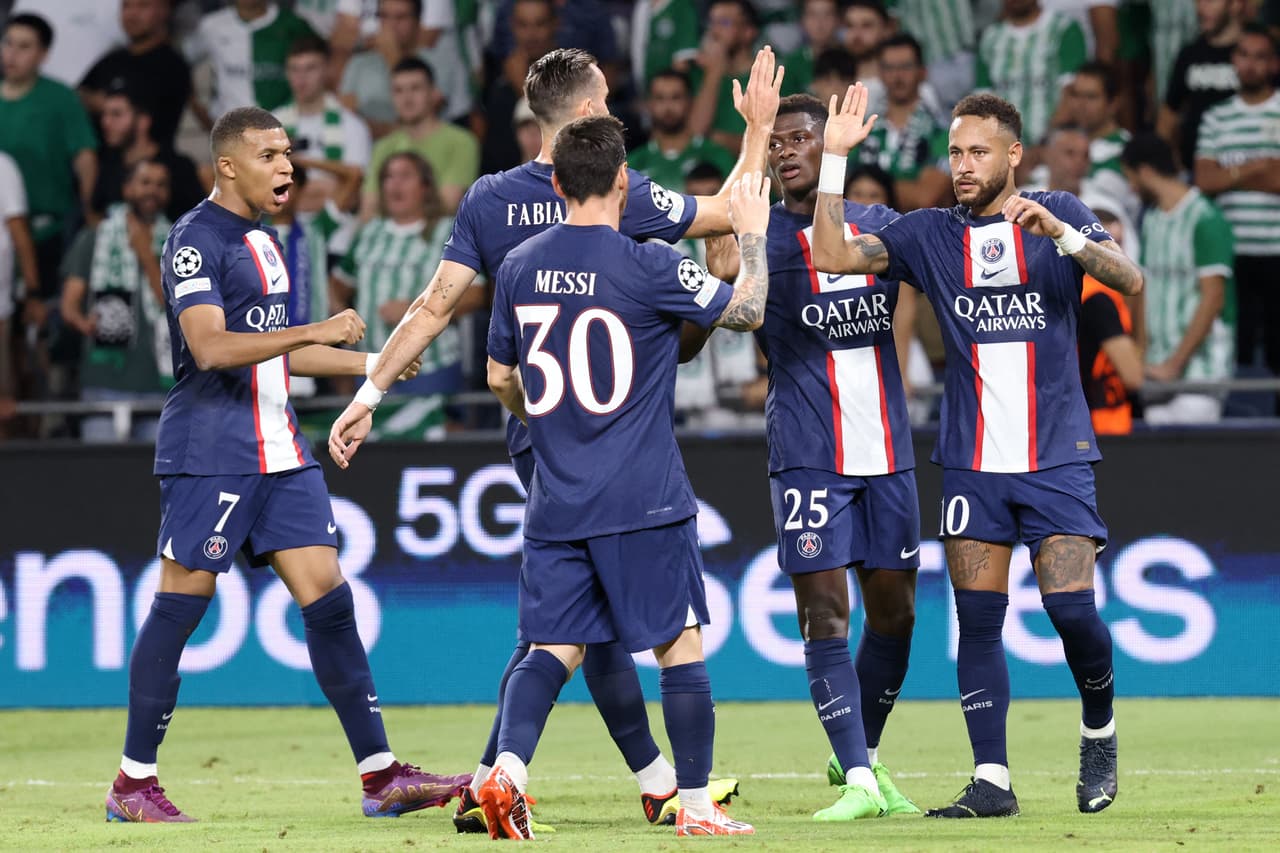 Maccabi Haifa 1-3 PSG. Goles de la famosa 'MNM' para remontar en Israel con la exhibición de Messi, Neymar y Mbappé.