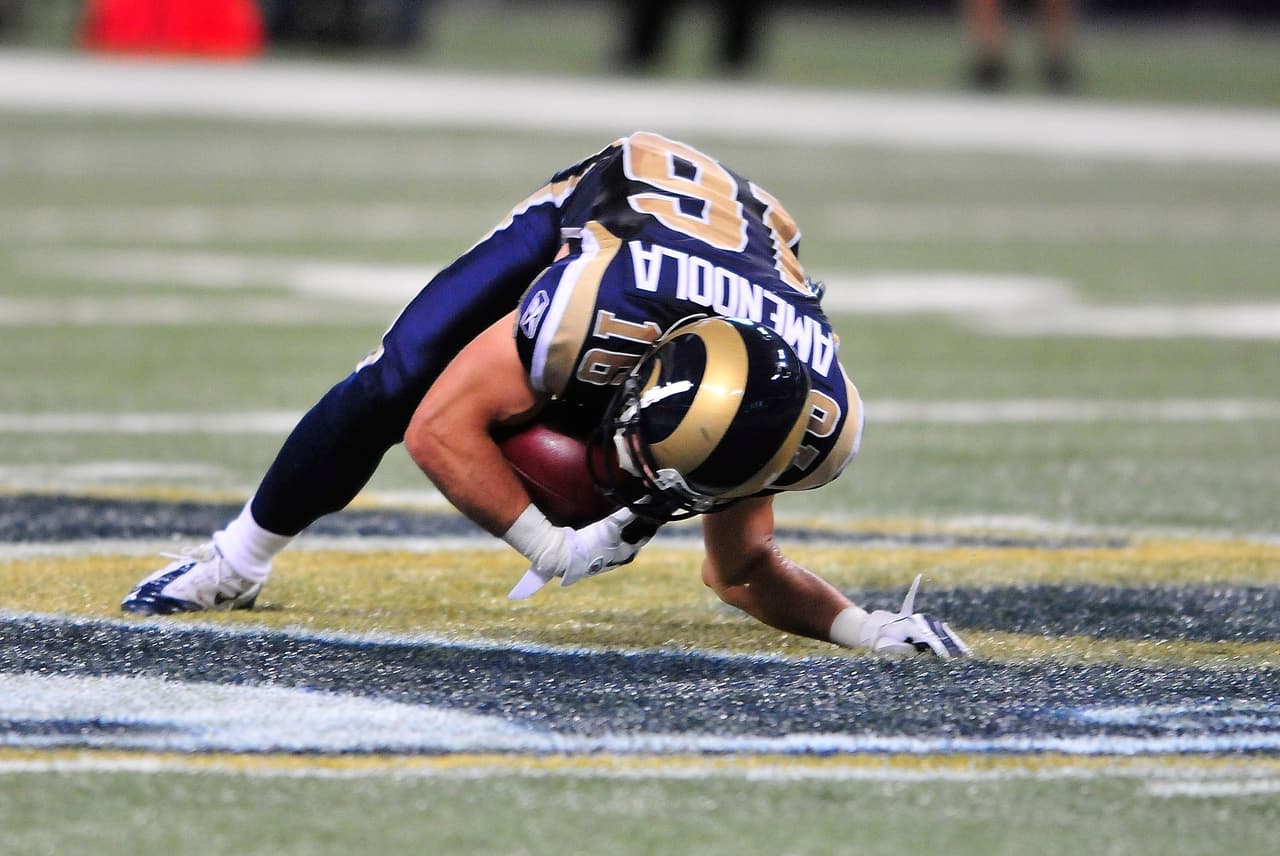 El
<b>11 de septiembre de 2011 </b>el jugador
<b>Danny Amendola </b>sufrió una impresionante lesión en su brazo izquierdo cuando enfrentaba a los Philadelphia Eagles con los St. Louis Rams al momento de recibir un balón.