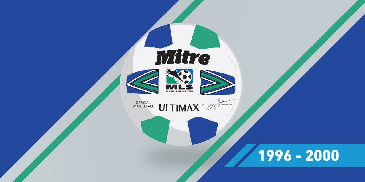 <b>1996-2000:</b> El primer balón con el que se jugó en la MLS es un ícono que invita a la nostalgia de los 90’s. Fue diseñado por la marca Mitre y es inevitable el parecido con un balón de vóleibol. Los 10 equipos originales de la MLS hicieron sus primeros goles con este balón, y eran 12 cuando dicho esférico cumplió su último año de servicio.