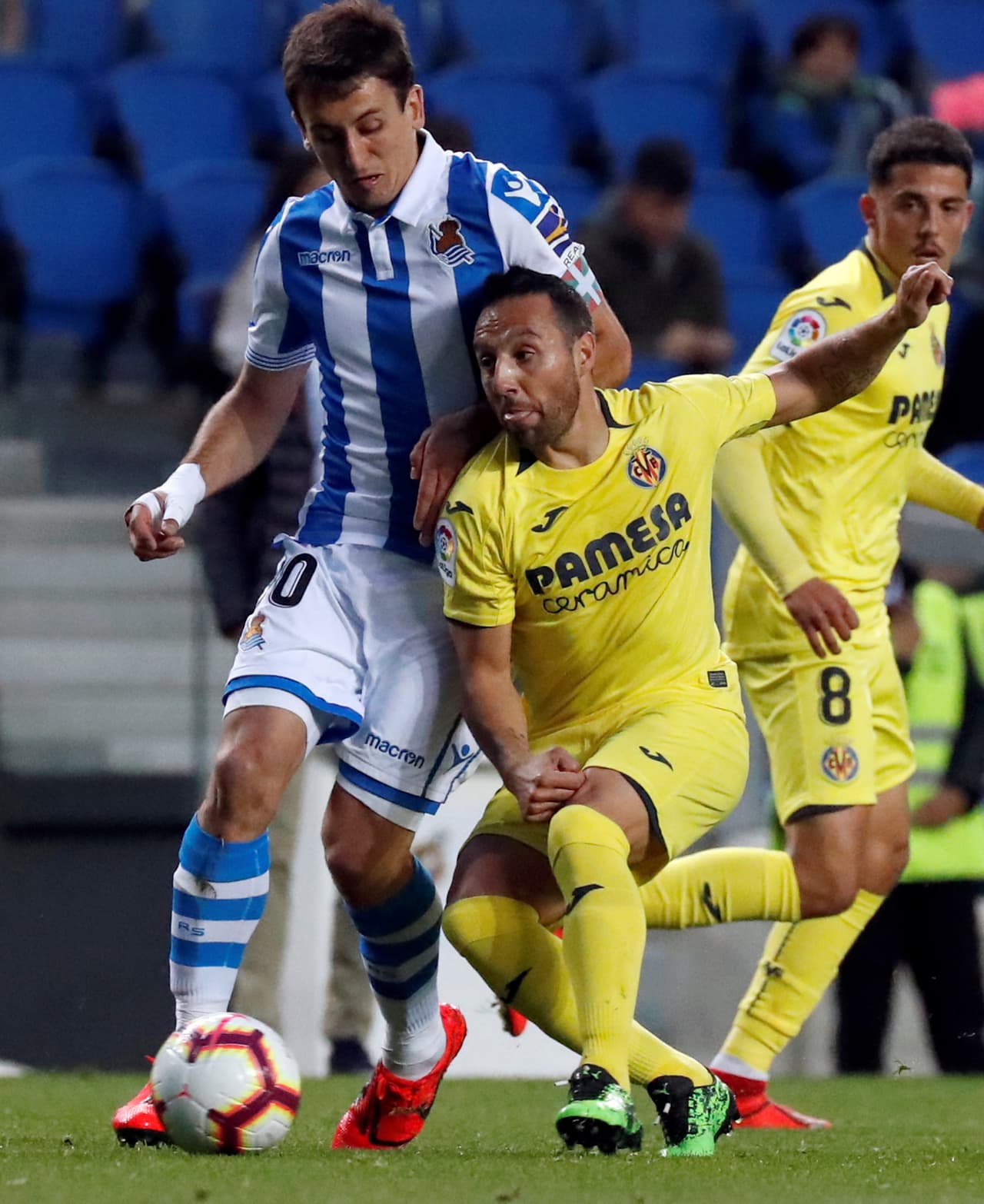 Villarreal derrotó 1-0 de visita en el estadio Anoeta a Real Sociedad, que no contó con el mexicano Héctor Moreno, y se aleja del descenso en la Jornada 34 de la Liga de España.