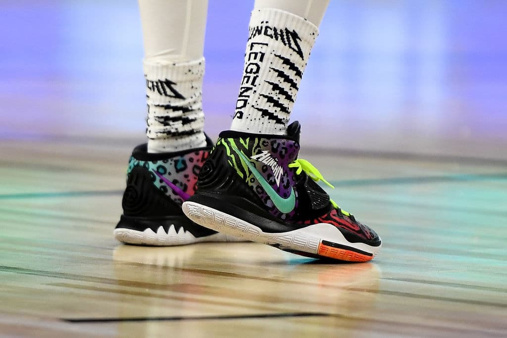 Tenis usados por Quavo #91 del equipo Stephen A. durante el juego de las Celebridades.