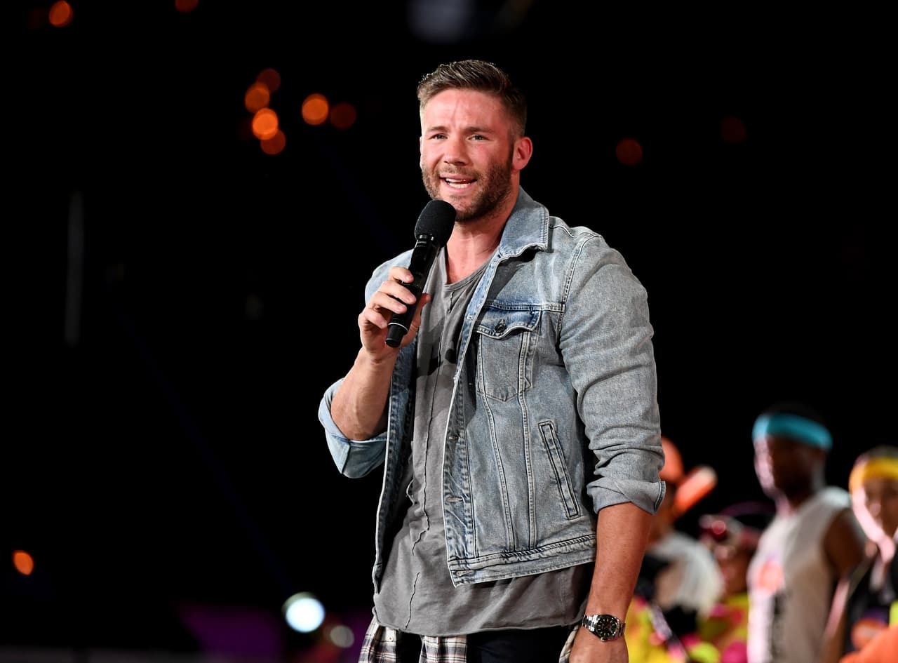 LOS ANGELES, CA - JULY 13: NFL player Julian Edelman speaks onstage during Nickelodeon Kids' Choice Sports Awards 2017 at Pauley Pavilion on July 13, 2017 in Los Angeles, California. (Photo by Emma McIntyre/KCASports2017/Getty Images for Nickelodeon)