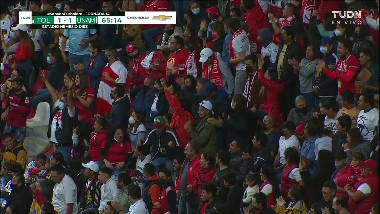 ¡GOL!  anota para Toluca. Jean Meneses