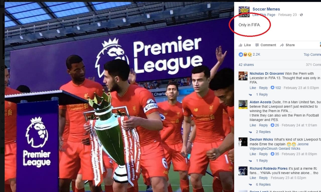 'SOLAMENTE EN EL FIFA'.