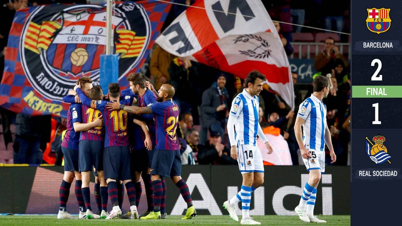 Los culés celebran una semana más en lo más alto de La Liga.