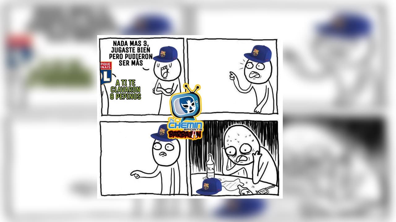 El Bayern Múnich le pega 3-0 al Lyon en las semifinales del a UEFA Champions Leasgue, y los memes arremeten en contro del equipo francés.