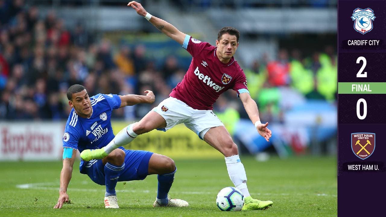 ¡Mala tarde para Chicharito y los Hammers! West Ham perdió como visitante ante el Cardiff