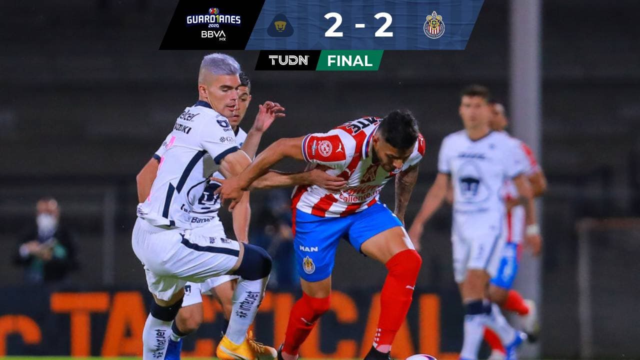 Chivas se aplica en CU, pero no le alcanza para ganar a Pumas