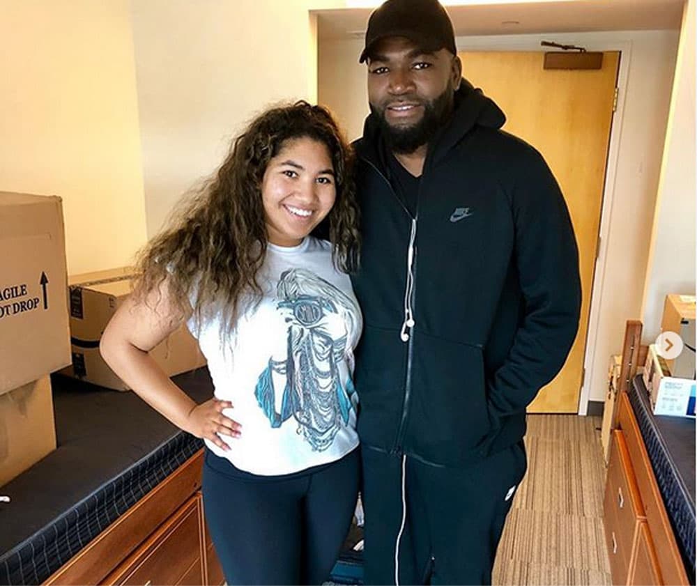 David Ortiz y su hija Alex.