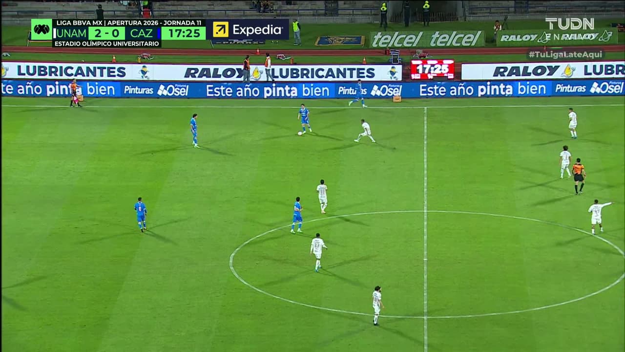 ¡GOL!  anota para Pumas UNAM. César Huerta