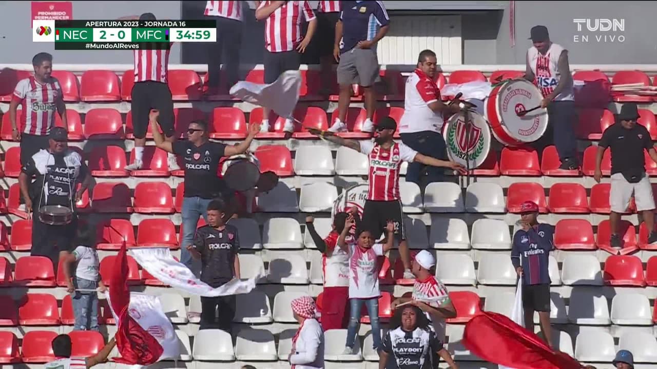 ¡GOL!  anota para Necaxa. Ricardo Monreal