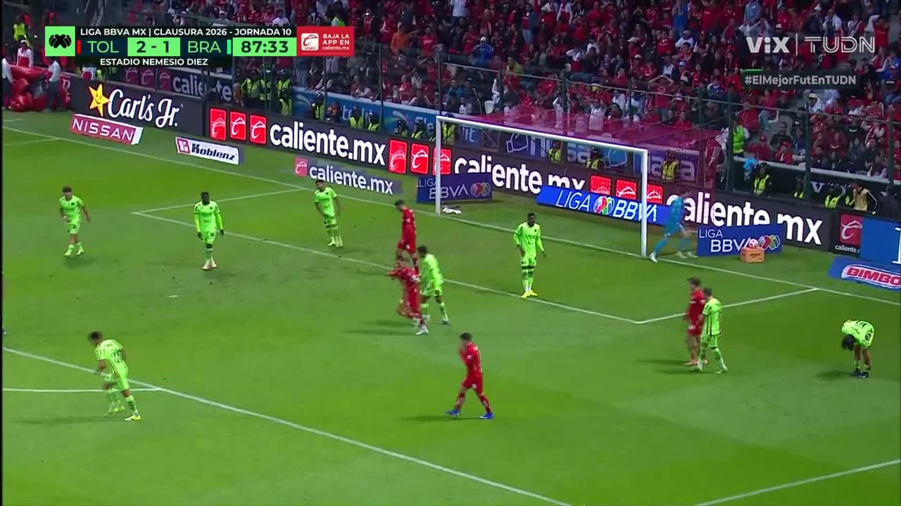 ¡Iba a ser golazo de Alexis Vega! En su primer llegada con Toluca