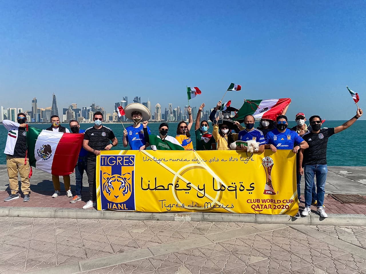 'Libres y Loqos' surge en Catar para apoyar a Tigres en Mundial de Clubes