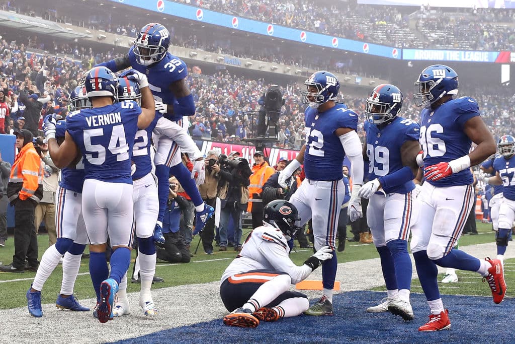 Fue un regreso de 8 yardas para poner por delante a los Giants 7-0 apenas comenzando el partido, un duro comienzo para los visitantes.