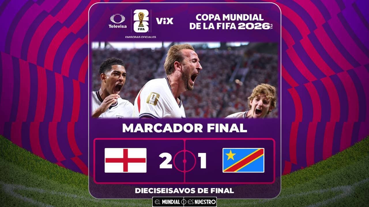 Resumen | Inglaterra vs. RD Congo: Doblete de Kane para eliminar al Congo