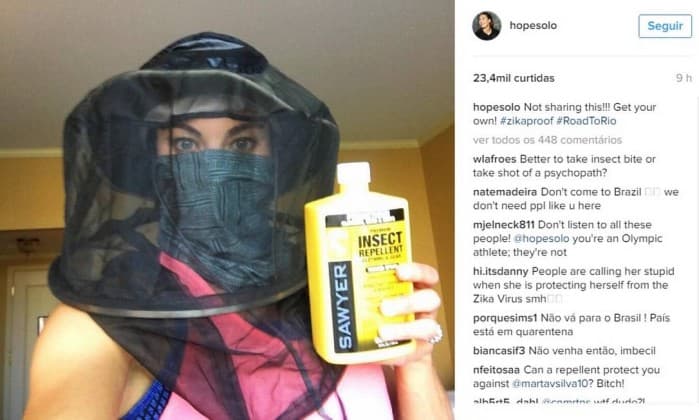 La polémica imagen de Hope Solo y el Zika