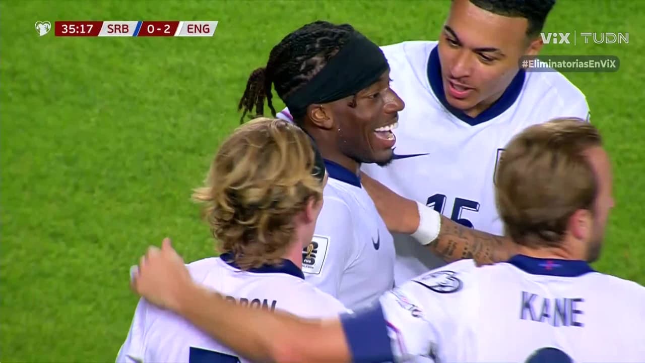 ¡Gol de Inglaterra! Noni Madueke define de manera espectacular