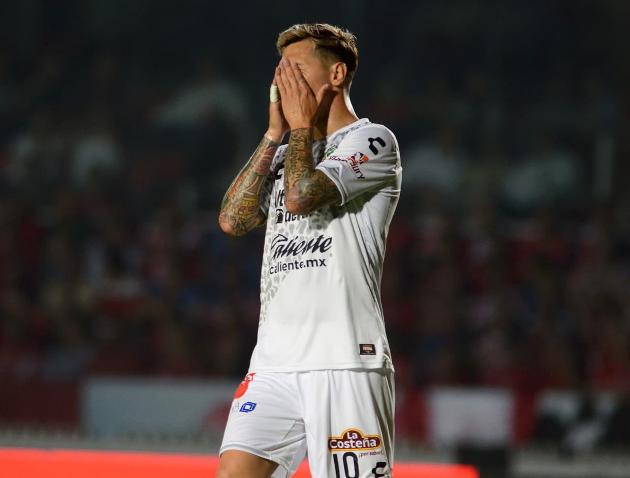 Jonathan Fabbro durante un partido con Jaguares de Chiapas en 2017.